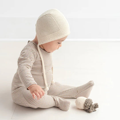 Tane Organics Bonnet in Baby Alpaca ~ Soft White