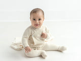 Tane Organics Knit Footie in Baby Alpaca ~ Soft White