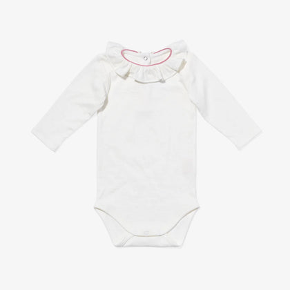 Oso & Me Baby Tink Ruffle Onesie ~ Rose Piping