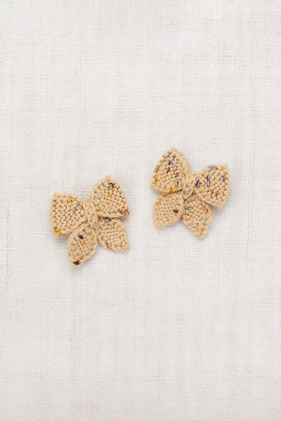 Misha & Puff Baby Puff Bow Set ~ Camel Confetti