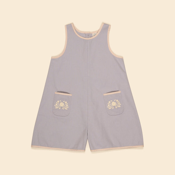 Apolina Vada Apron Playsuit - Lilac-Grey