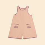 Apolina Vada Apron Playsuit - Pink Satin