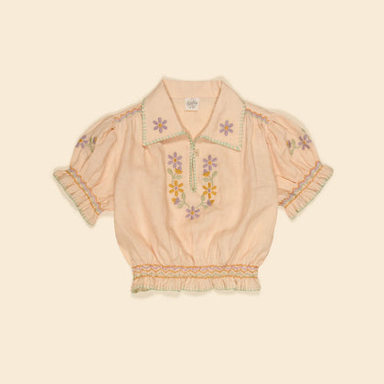 Apolina Valerie Blouse ~ Satin Pink
