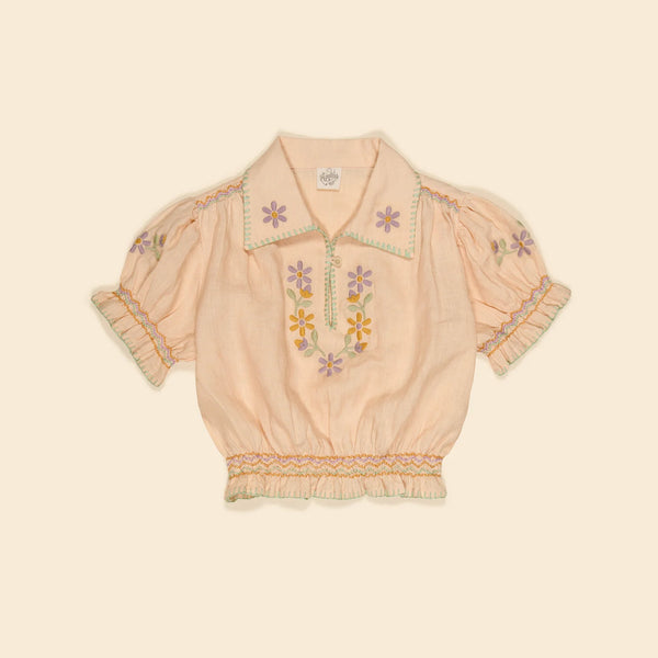 Apolina Valerie Blouse ~ Satin Pink