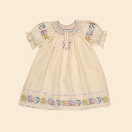 Apolina Verna Smock Dress ~ Cream