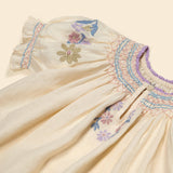 Apolina Verna Smock Dress ~ Cream