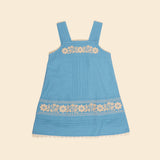 Apolina Vittoria Apron Shift Dress ~ Nordic Blue