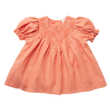 Nellie Quats Draughts Dress ~ Strawberry & Oat Mini Check Linen