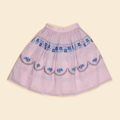 Apolina Wendy Structured Organdie Midi Skirt - Violet Crème