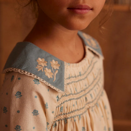 Apolina Willow Smock Dress ~ Meadow Calico