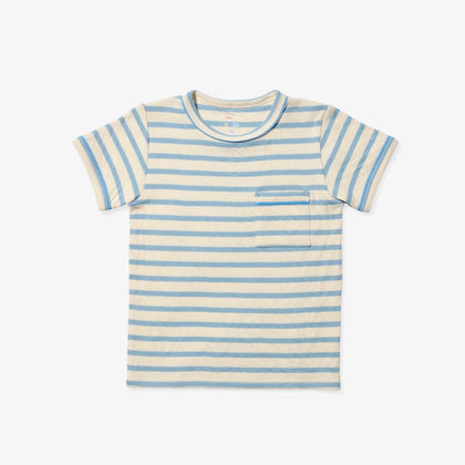 Oso & Me Willie T-Shirt ~ Dusty Blue Stripe