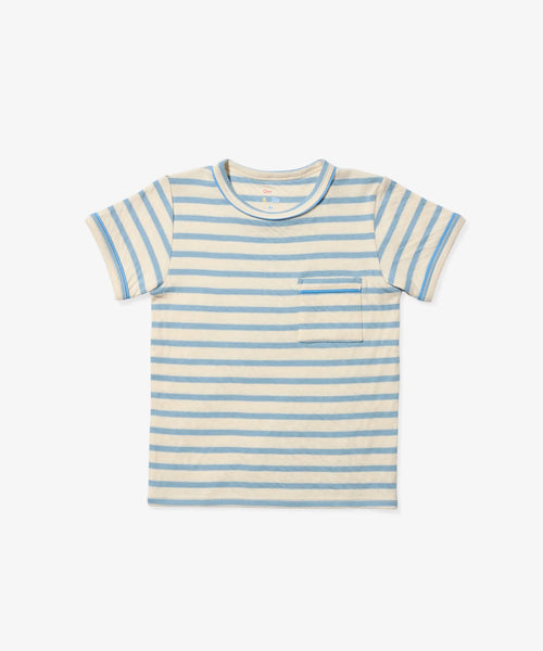 Oso & Me Willie T-Shirt ~ Dusty Blue Stripe