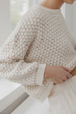 Wol Hide Textured Pullover: Bone