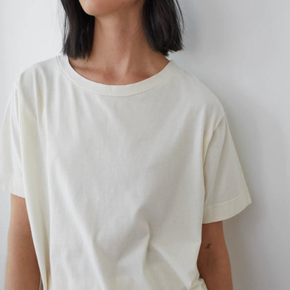 Wol Hide Box Tee: Natural