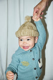 Misha & Puff Baby Garter Hat ~ Pebble