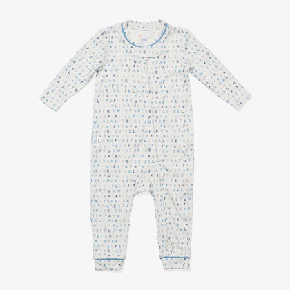Oso & Me Ziggy Zip Romper ~ Blue ABC's