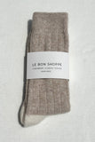 Le Bon Shoppe - Extended Cashmere Classic Socks: Navy
