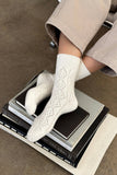 Le Bon Shoppe - Cashmere Pointelle Socks: Cream