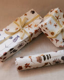 Adelfi - Pressed Flowers Gift Wrap: Roll of 3 sheets