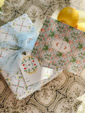 re:mused studio - Parrot Tulips Thank You-Blue A2 Greeting Card