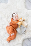 Pearhead - Bear Snuggle Blanket, Organic Cotton Muslin Lovey