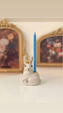 Camp Hollow Porcelain Animal Treasures - Royal White Rabbit Cake Topper