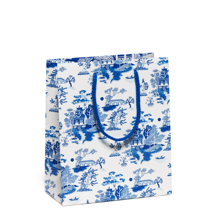 Red Cap Cards - Blue Chinoiserie gift bag