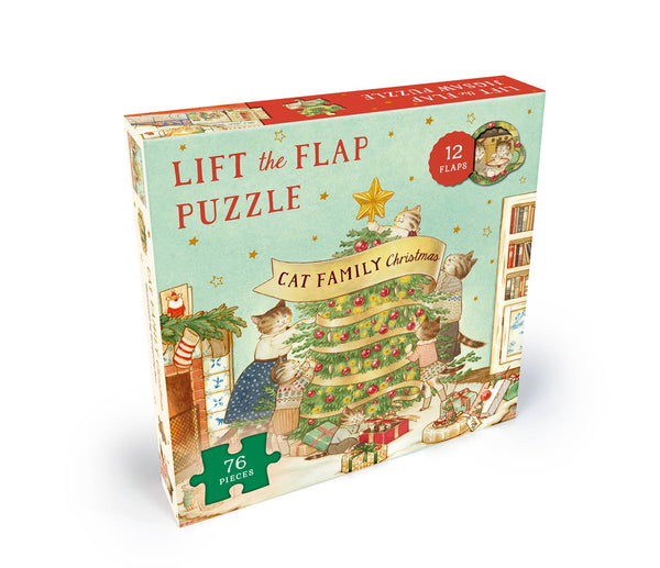 QUARTO - Cat Family Christmas Lift-the-Flap Puzzle