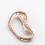 Baby Pink Velvet Bow Elastic Headband