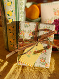 re:mused studio - Limoncello Florals Gift Wrap Sheet - Double Sided: Roll of 3 Sheets