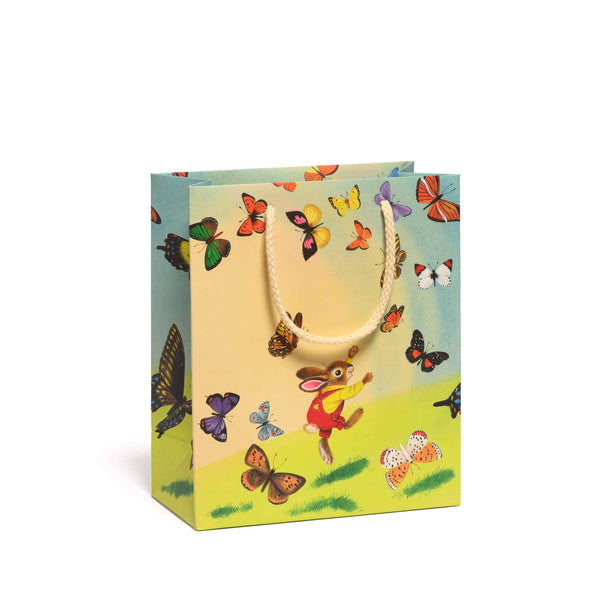 Red Cap Cards - Richard Scarry Bunny and Butterflies medium gift bag
