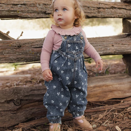 Rylee + Cru Vintage Overall ~ Ditsy Heart