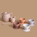 bug + bean kids - *LIMITED* Silicone Tea Set - Petal | Kids Pretend Playset