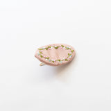 Embroidered Hair Snap Clips (Light Pink & Flower lease)