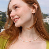 Kris Nations - Seed Pearl Necklace: Gold-Filled