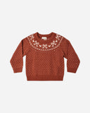 Rylee + Cru Fair Isle Sweater ~ Ruby