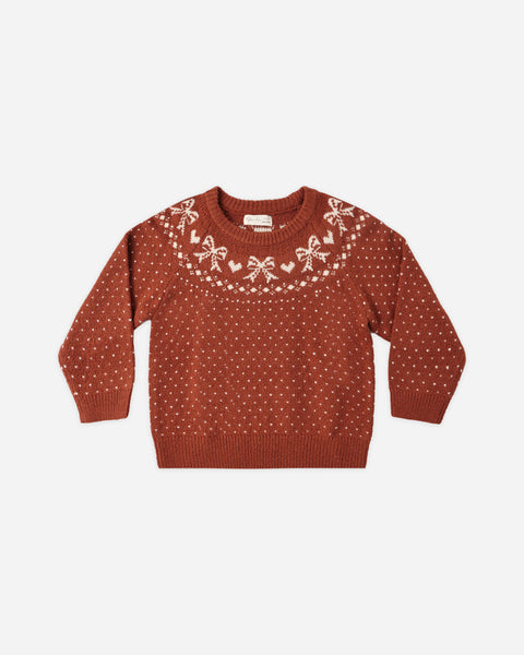 Rylee + Cru Fair Isle Sweater ~ Ruby