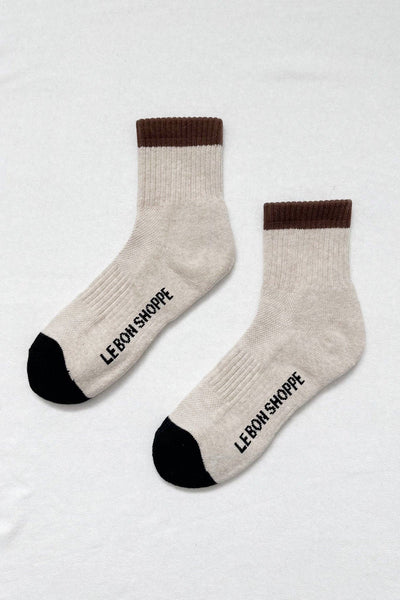 Le Bon Shoppe - Color Block Girlfriend Socks : Black Coffee