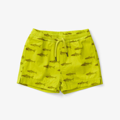 Lewis - Swim Trunks - Salmon | Chartreuse