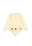 Konges Etta LS Swimsuit ~ Banana Almond Check