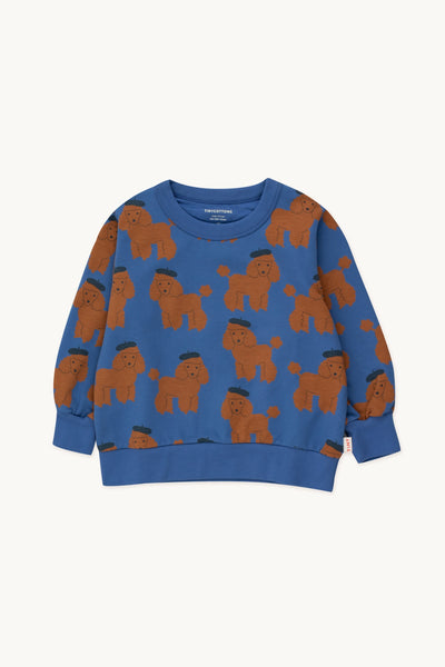 Tiny Cottons Tiny Poodles Sweatshirt ~ Cobalt Blue