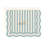 Amy Heitman - Hello! Blue Striped Scallop: Single Card