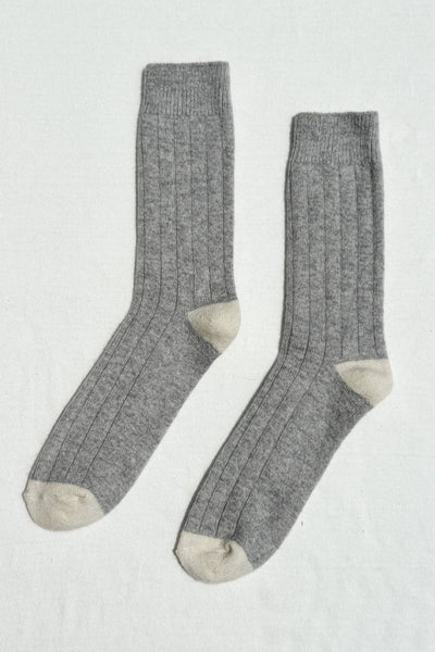 Le Bon Shoppe - Extended Cashmere Classic Socks: Grey Melange