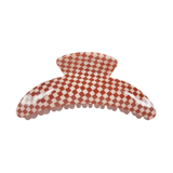 Karst Essentials - Slim Hair Claw Clip — Maraschino Checker: No Charm Eyelet (Standard)