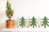 East End Press - Christmas Trees Concertina Garland