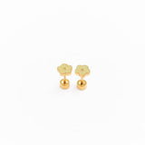 Pip Pop Post - Petite Flower Stud Earring - Hypoallergenic, Flat Back, Girl: Lilac / Pair