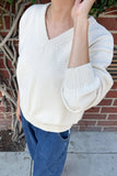 Le Bon Shoppe - Abby Cotton V-Neck Sweater (3XS/S - 2M/L): Cornflower (3XS/S -2M/L)