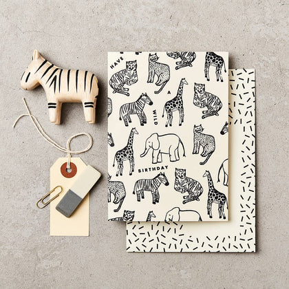 Katie Leamon - Multi Animal Birthday Greeting Card