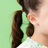 Pip Pop Post - Enamel Butterfly Stud Earrings - Hypoallergenic, Flat Back: Blush