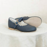 Zimmerman Shoes - Scalloped Mary Jane - Navy: 11 (Child) / Medium (E)